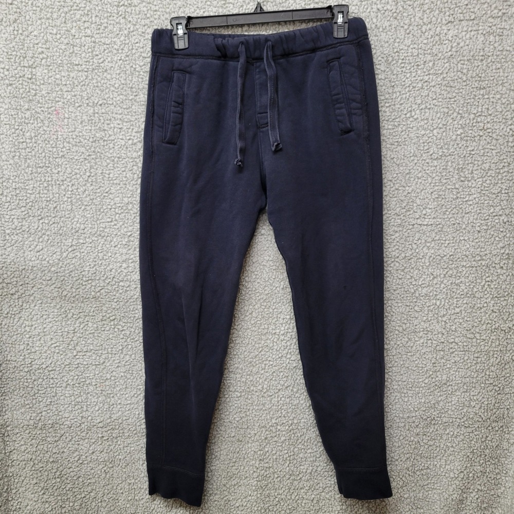 Abercrombie & Fitch Mens Navy Blue Fleece Jogger Sweatpants Size S Drawstring